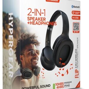 HyperGear 2-in-1 Wireless Headphones and Speaker - Black